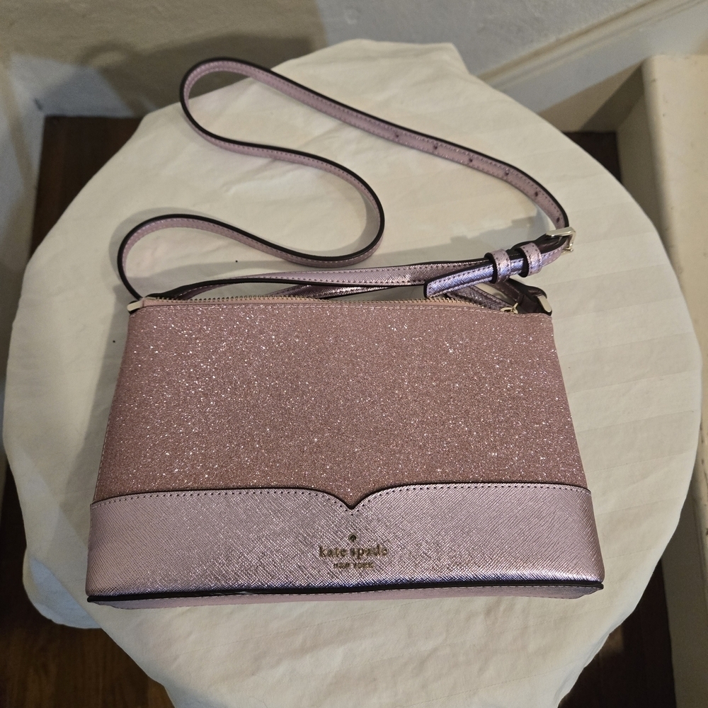Kate Spade Pink Glitter Crossbody Bag